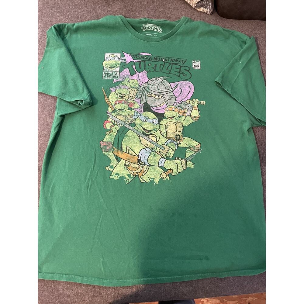 Nickelodeon Teenage Mutant Ninja Turtles Graphic Tee Raglan Sleeve Size 2XL